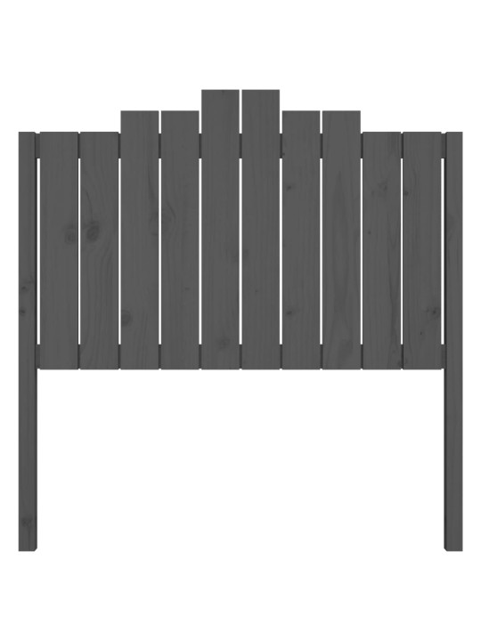 Gultas galvgalis, pelēks, 106x4x110 cm, priedes masīvkoks