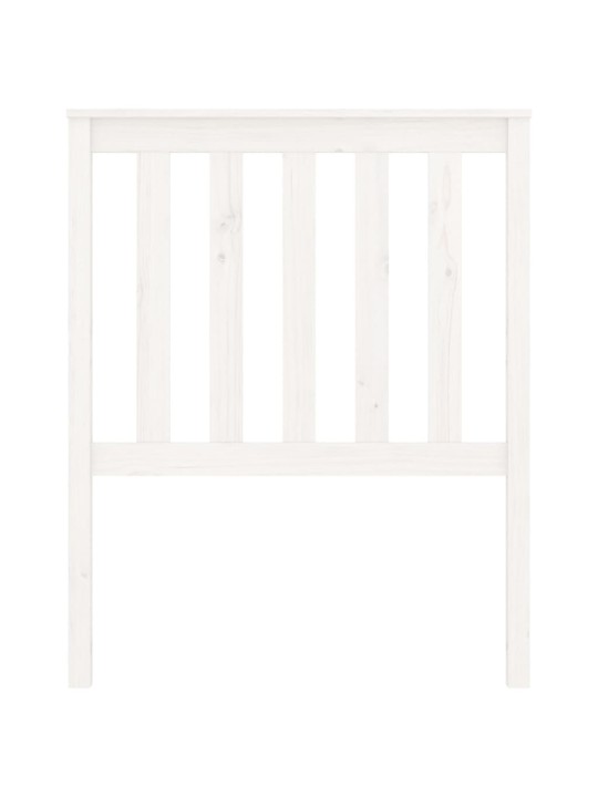 Gultas galvgalis, balts, 81x6x101 cm, priedes masīvkoks