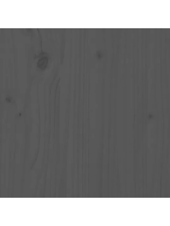 Gultas galvgalis, pelēks, 126x6x101 cm, priedes masīvkoks