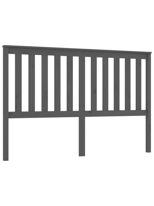 Gultas galvgalis, pelēks, 166x6x101 cm, priedes masīvkoks