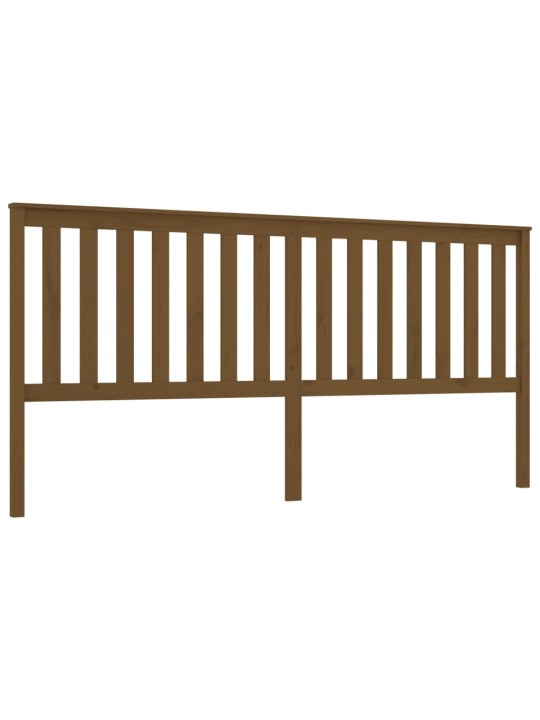 Gultas galvgalis, medus brūns, 206x6x101 cm, priedes masīvkoks
