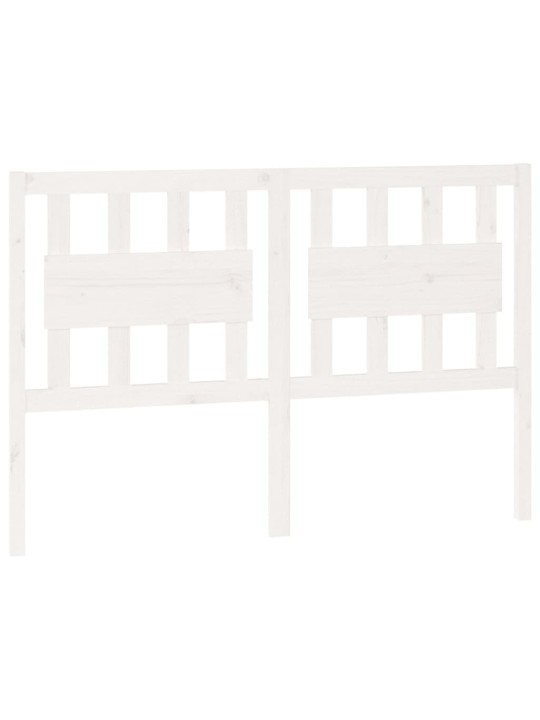 Gultas galvgalis, balts, 140,5x4x100 cm, priedes masīvkoks