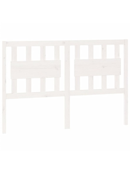 Gultas galvgalis, balts, 145,5x4x100 cm, priedes masīvkoks