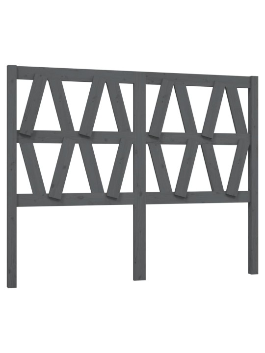 Gultas galvgalis, pelēks, 126x4x100 cm, priedes masīvkoks