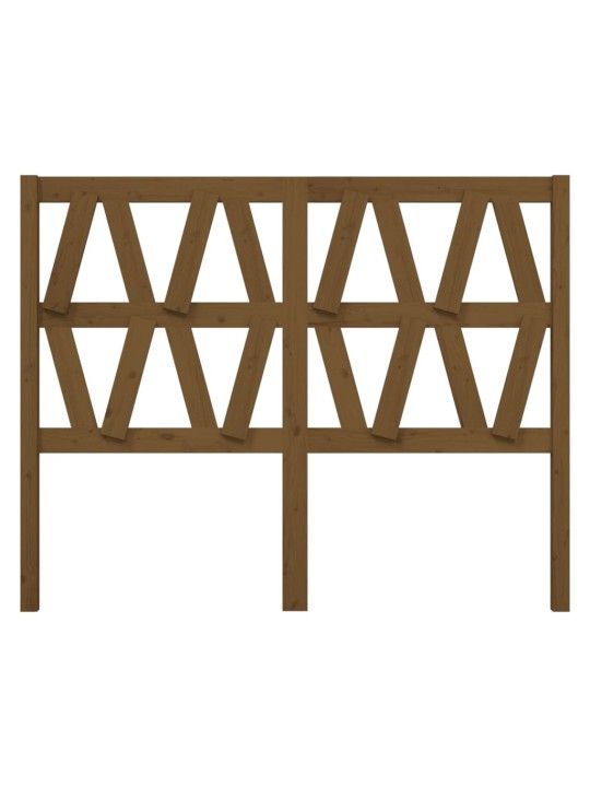 Gultas galvgalis, medus brūns, 126x4x100 cm, priedes masīvkoks