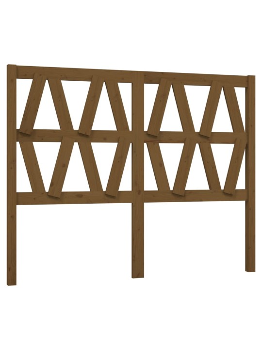 Gultas galvgalis, medus brūns, 146x4x100 cm, priedes masīvkoks