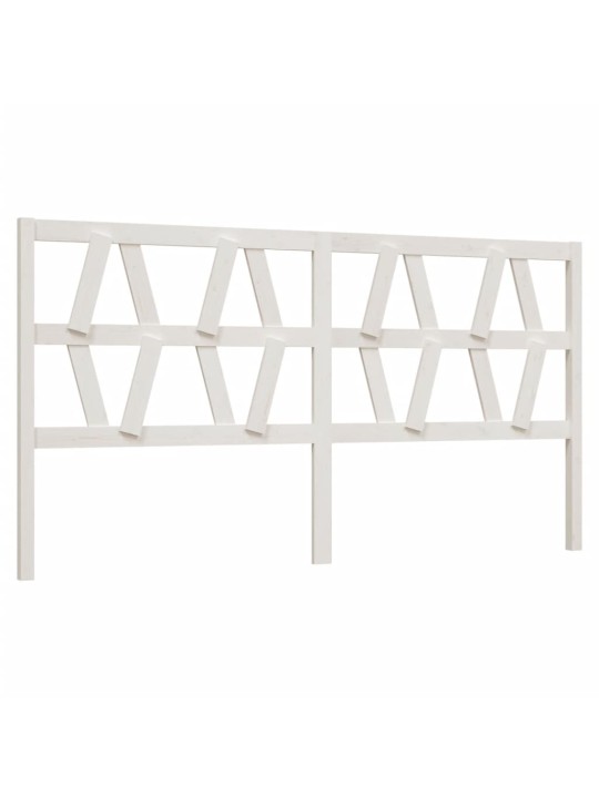 Gultas galvgalis, balts, 206x4x100 cm, priedes masīvkoks