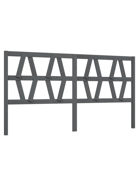 Gultas galvgalis, pelēks, 206x4x100 cm, priedes masīvkoks