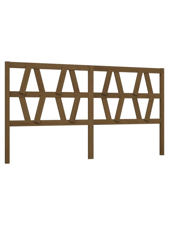 Gultas galvgalis, medus brūns, 206x4x100 cm, priedes masīvkoks