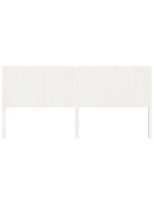 Gultas galvgalis, balts, 205,5x4x100 cm, priedes masīvkoks