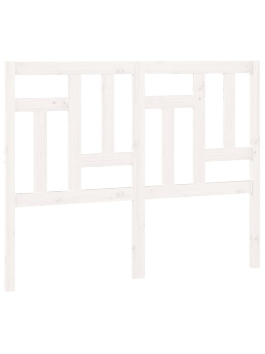 Gultas galvgalis, balts, 205,5x4x100 cm, priedes masīvkoks