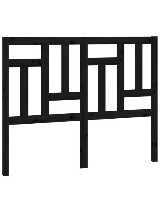 Gultas galvgalis, melns, 205,5x4x100 cm, priedes masīvkoks