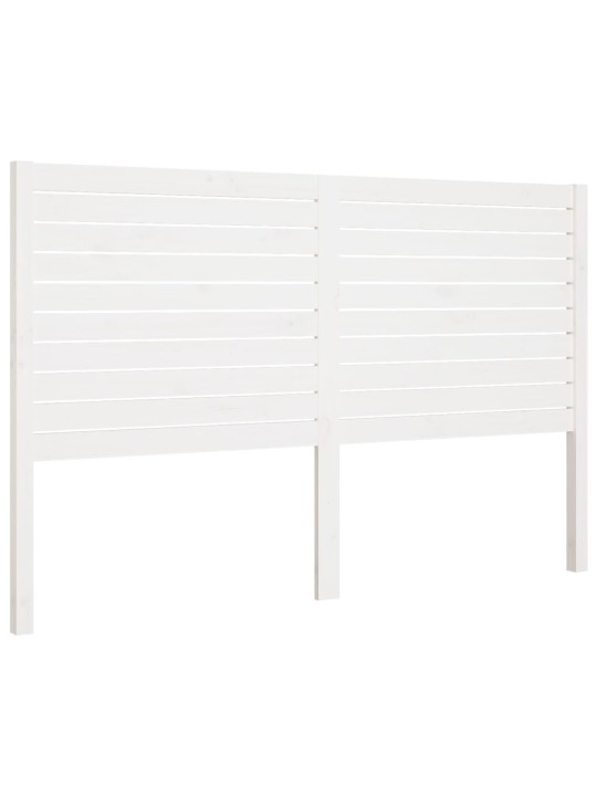 Gultas galvgalis, balts, 126x4x100 cm, priedes masīvkoks