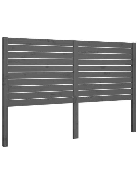 Gultas galvgalis, pelēks, 126x4x100 cm, priedes masīvkoks