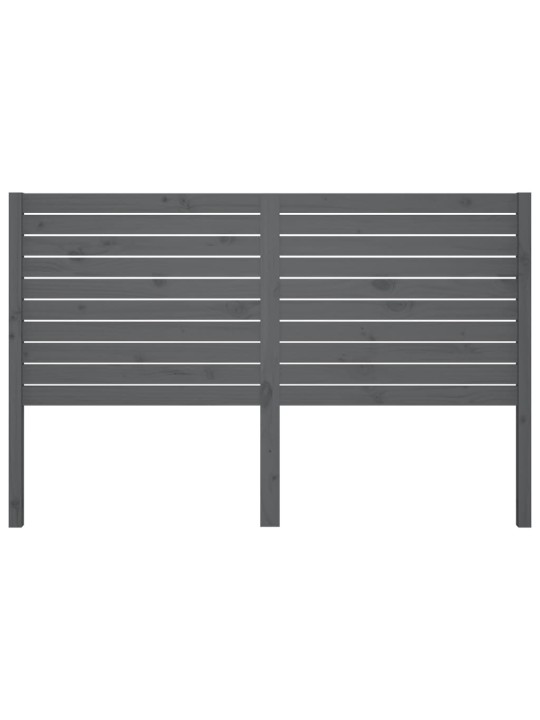 Gultas galvgalis, pelēks, 126x4x100 cm, priedes masīvkoks