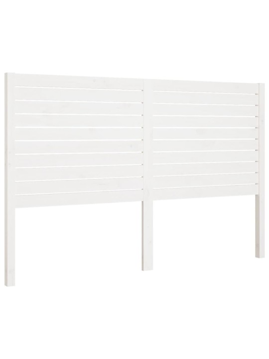Gultas galvgalis, balts, 166x4x100 cm, priedes masīvkoks