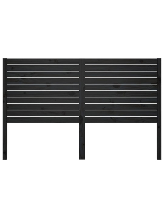Gultas galvgalis, melns, 166x4x100 cm, priedes masīvkoks