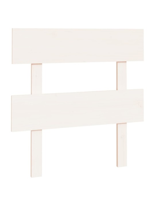 Gultas galvgalis, balts, 103,5x3x81 cm, priedes masīvkoks