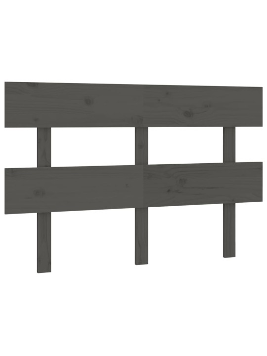 Gultas galvgalis, pelēks, 138x3x81 cm, priedes masīvkoks