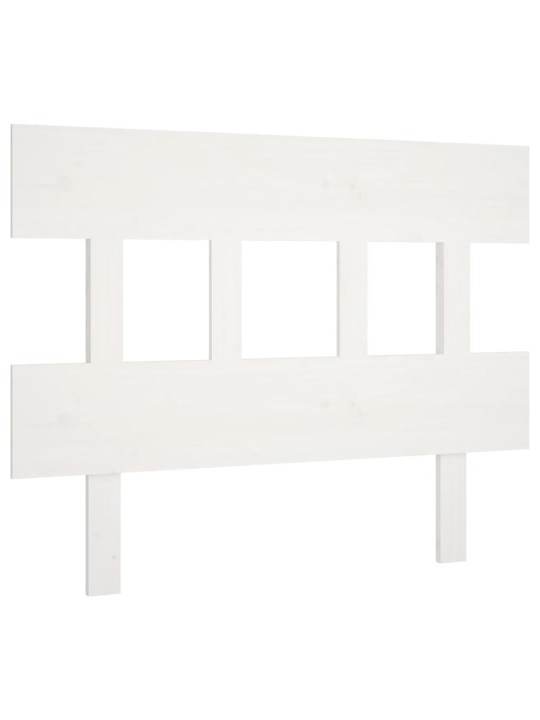 Gultas galvgalis, balts, 93,5x3x81 cm, priedes masīvkoks