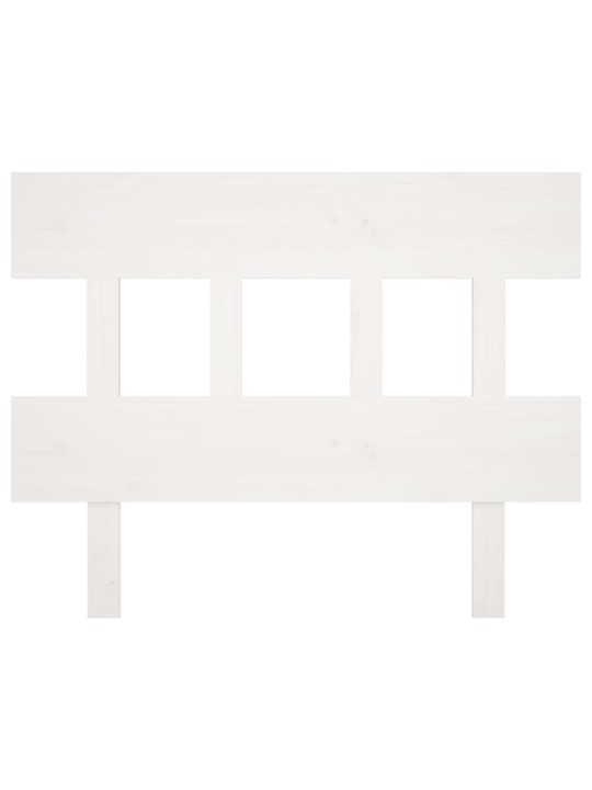 Gultas galvgalis, balts, 93,5x3x81 cm, priedes masīvkoks