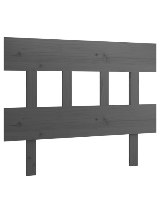 Gultas galvgalis, pelēks, 103,5x3x81 cm, priedes masīvkoks