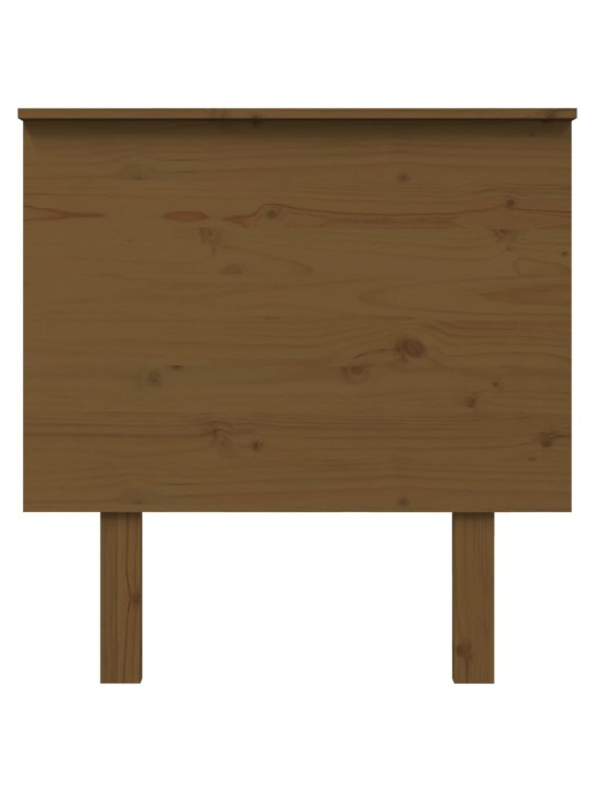 Gultas galvgalis, medus brūns, 79x6x82,5 cm, priedes masīvkoks