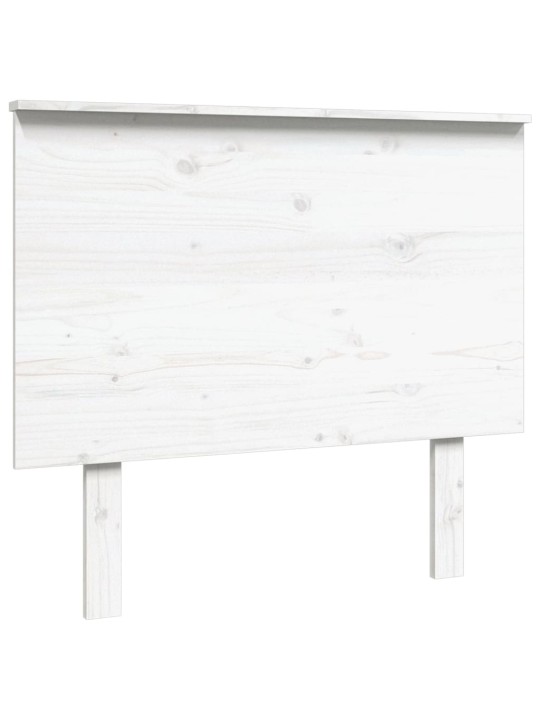 Gultas galvgalis, balts, 94x6x82,5 cm, priedes masīvkoks