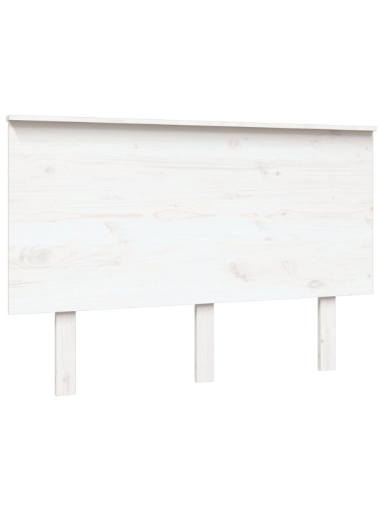Gultas galvgalis, balts, 124x6x82,5 cm, priedes masīvkoks