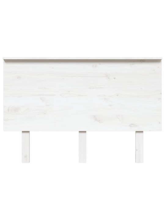 Gultas galvgalis, balts, 124x6x82,5 cm, priedes masīvkoks