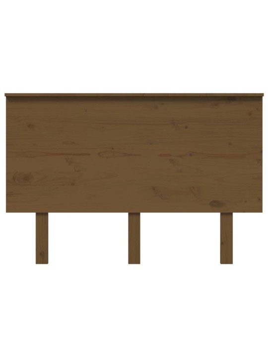 Gultas galvgalis, medus brūns, 124x6x82,5 cm, priedes masīvkoks