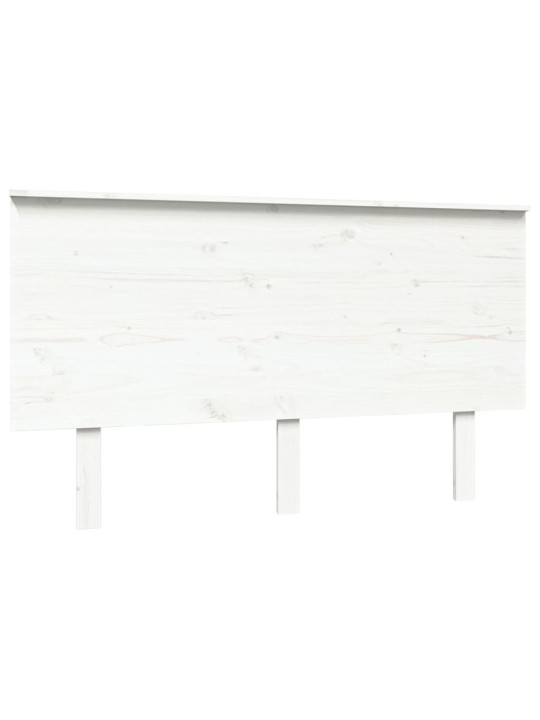 Gultas galvgalis, balts, 139x6x82,5 cm, priedes masīvkoks