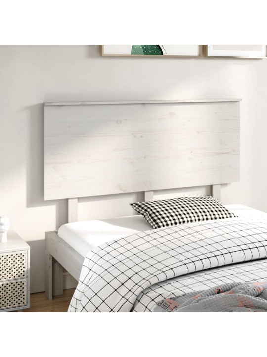 Gultas galvgalis, balts, 139x6x82,5 cm, priedes masīvkoks