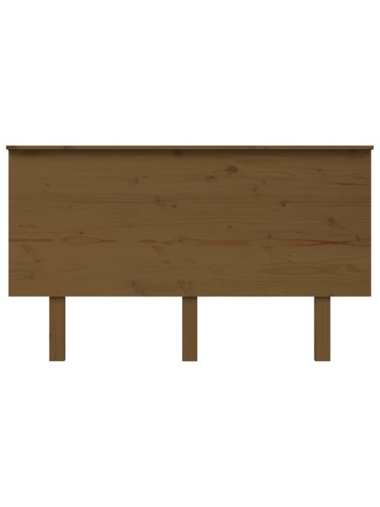 Gultas galvgalis, medus brūns, 139x6x82,5 cm, priedes masīvkoks