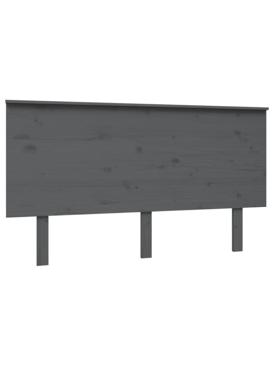 Gultas galvgalis, pelēks, 144x6x82,5 cm, priedes masīvkoks
