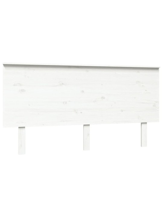 Gultas galvgalis, balts, 154x6x82,5 cm, priedes masīvkoks