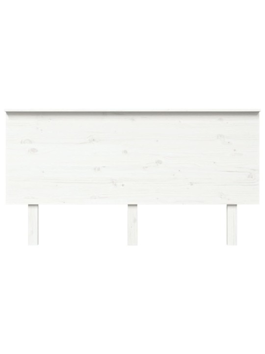 Gultas galvgalis, balts, 154x6x82,5 cm, priedes masīvkoks