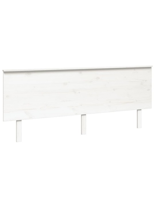 Gultas galvgalis, balts, 204x6x82,5 cm, priedes masīvkoks
