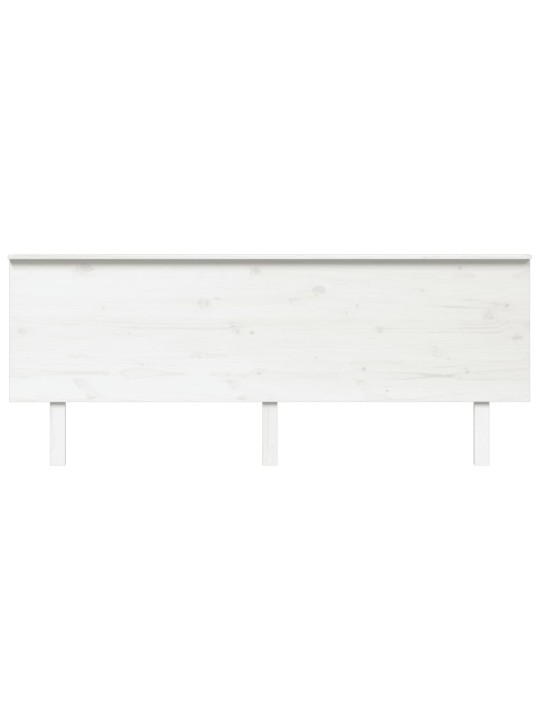 Gultas galvgalis, balts, 204x6x82,5 cm, priedes masīvkoks