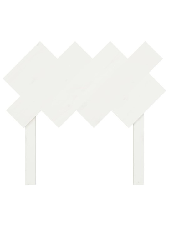 Gultas galvgalis, balts, 92x3x81 cm, priedes masīvkoks