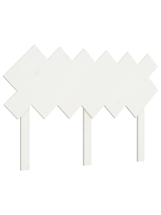 Gultas galvgalis, balts, 122,5x3x80,5 cm, priedes masīvkoks