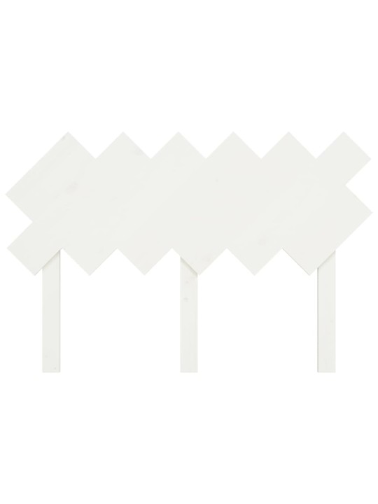 Gultas galvgalis, balts, 122,5x3x80,5 cm, priedes masīvkoks