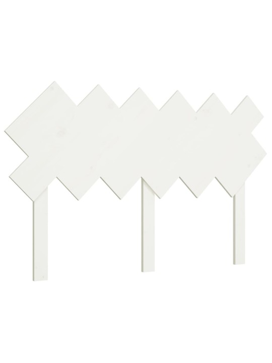 Gultas galvgalis, balts, 132x3x81 cm, priedes masīvkoks