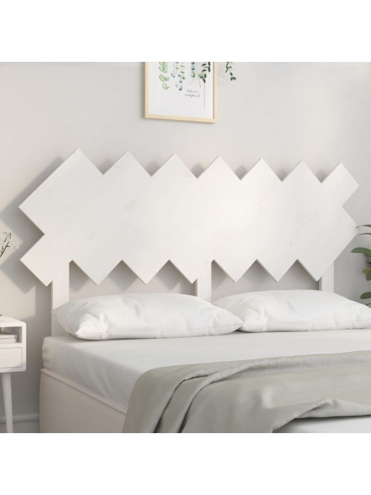 Gultas galvgalis, balts, 141x3x80,5 cm, priedes masīvkoks