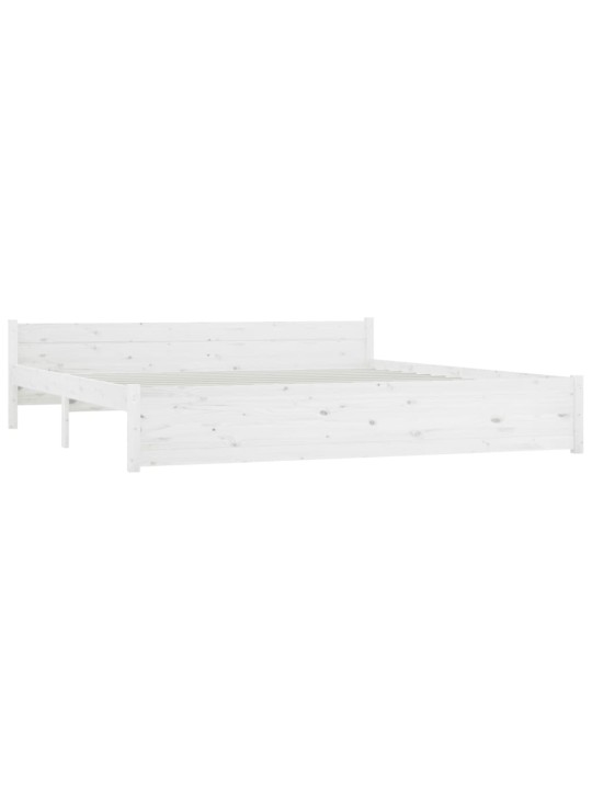 Gultas rāmis ar atvilktnēm, balts, 180x200 cm, divvietīgs