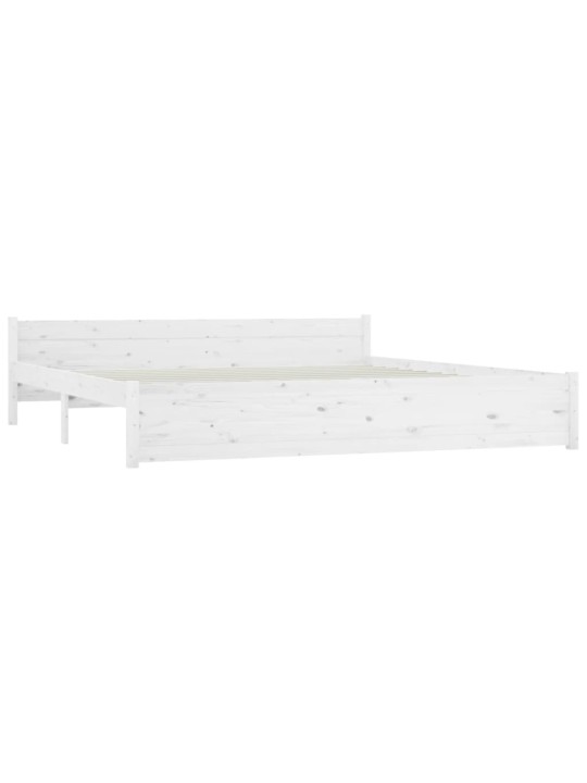 Gultas rāmis ar atvilktnēm, balts, 200x200 cm