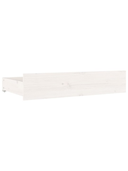 Gultas rāmis ar atvilktnēm, balts, 200x200 cm