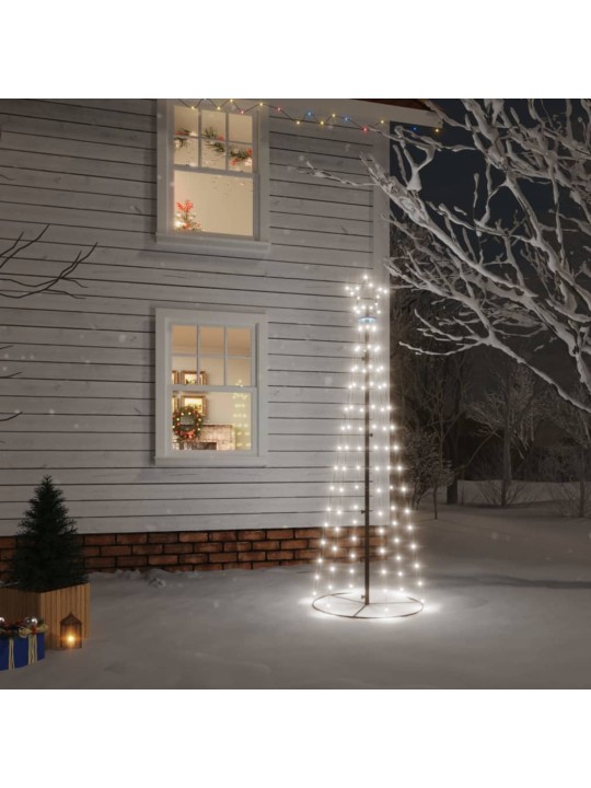 Ziemassvētku egle, 108 vēsi baltas LED lampiņas, 70x180 cm