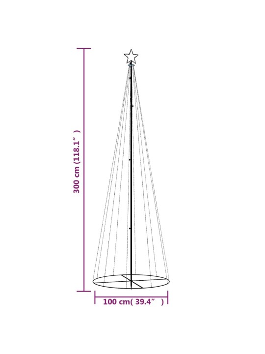Ziemassvētku egle, 310 silti baltas LED lampiņas, 100x300 cm