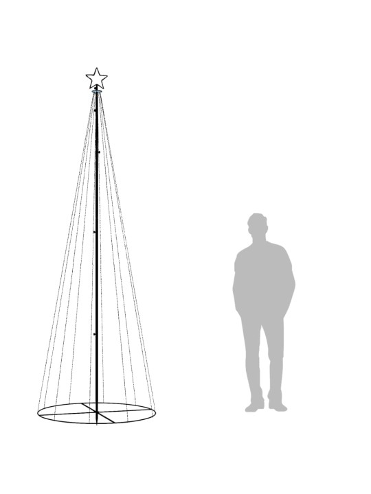 Ziemassvētku egle, 310 vēsi baltas LED lampiņas, 100x300 cm